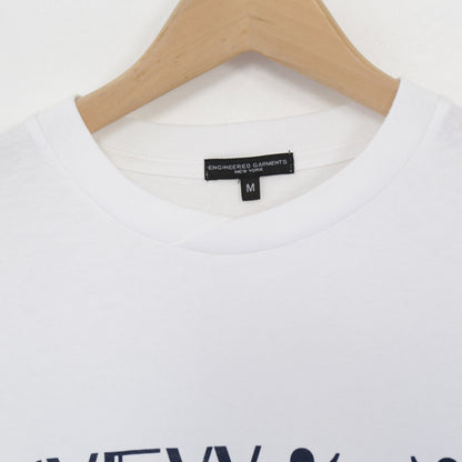 Printed Cross Crewneck L/S T - NY｜White