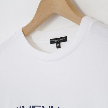 Printed Cross Crewneck L/S T - NY｜White