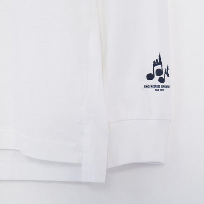 Printed Cross Crewneck L/S T - NY｜White