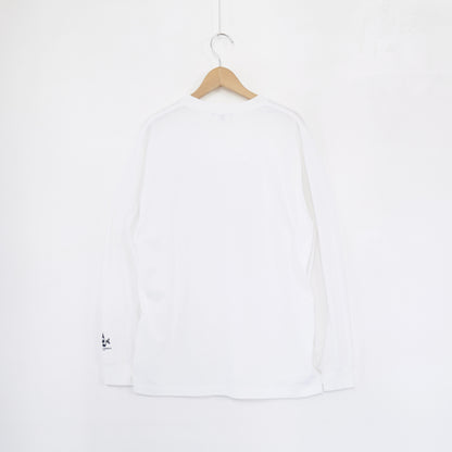 Printed Cross Crewneck L/S T - NY｜White