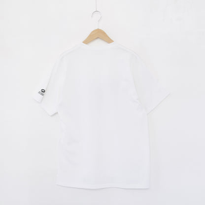 Printed cross crewneck T - Flower｜White
