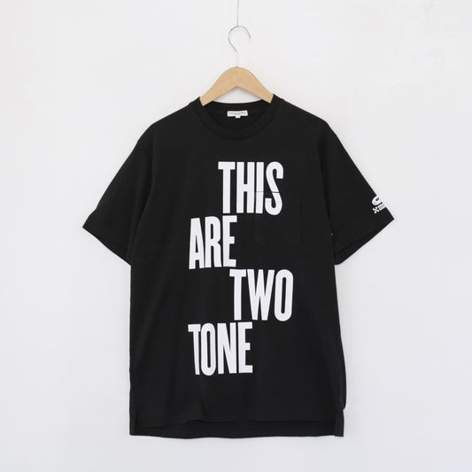 Printed Cross Crewneck T - This Are｜Black