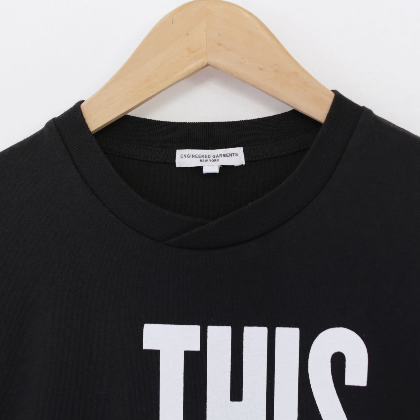 Printed Cross Crewneck T - This Are｜Black