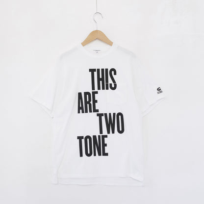 Printed Cross Crewneck T - This Are｜White
