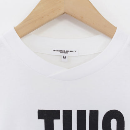 Printed Cross Crewneck T - This Are｜White