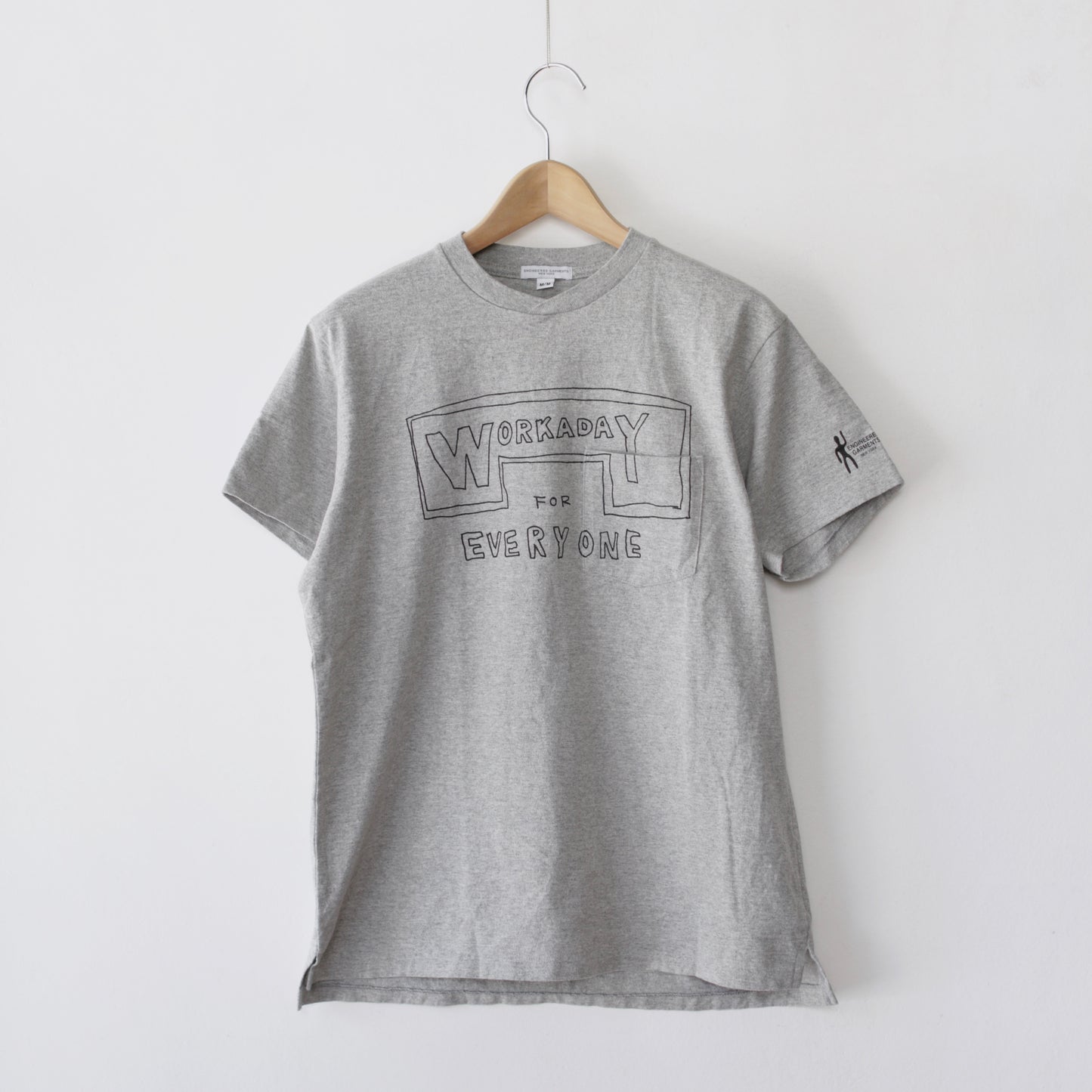 Printed Crossover Neck Pocket Tee - Workaday For Everyday｜Gray