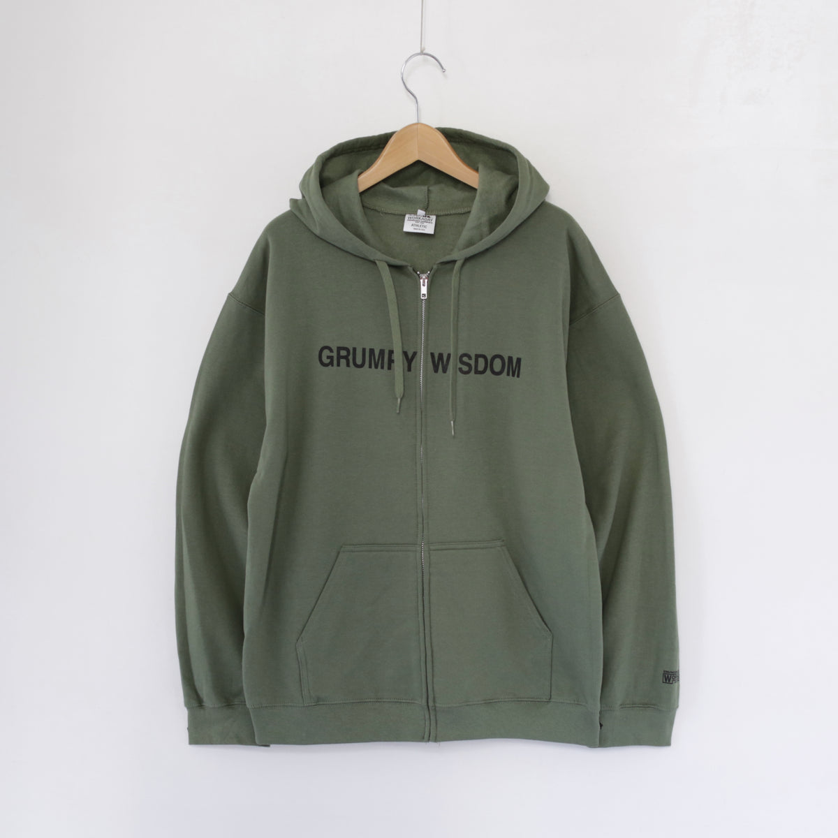 Printed Hoodie - Grumpy | Olive
