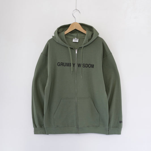 Printed Hoodie - Grumpy | Olive