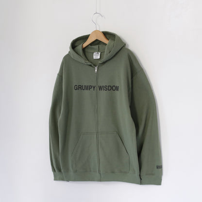 Printed Hoodie - Grumpy | Olive