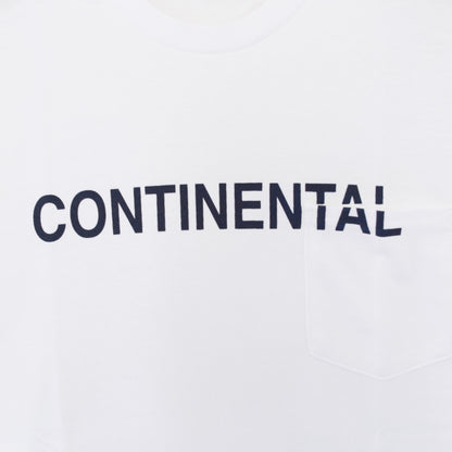 Printed S/S Tee - Continental｜White