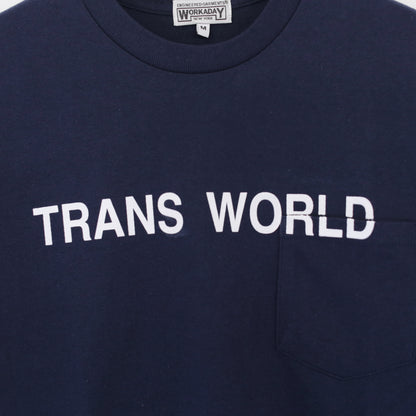 Printed S/S Tee - Trans World｜Navy