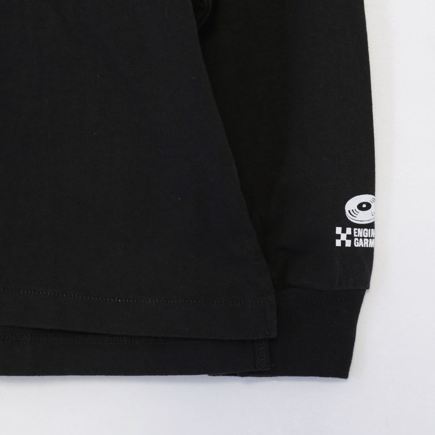 Printed Cross Crewneck L/S T - Flower｜Black