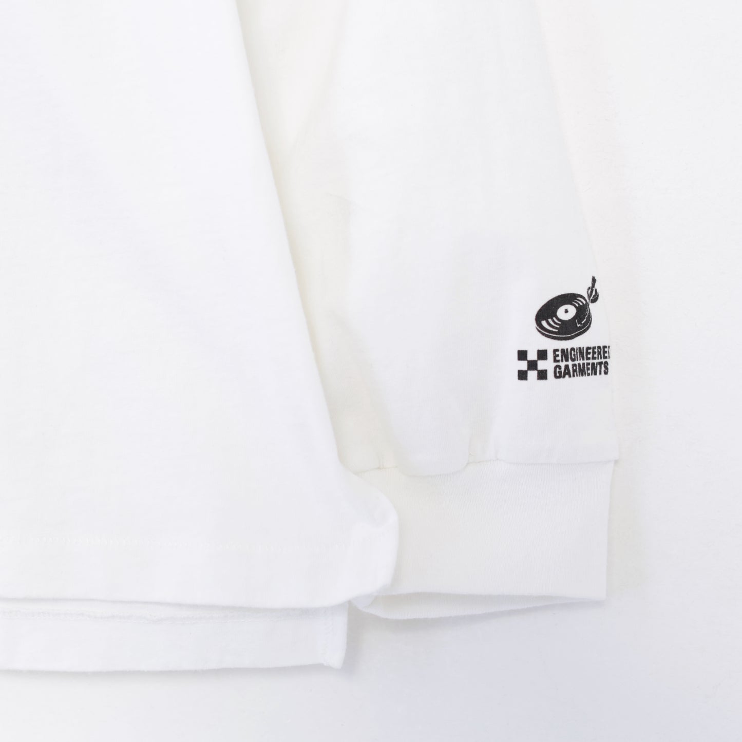 Printed Cross Crewneck L/S T - Flower｜White