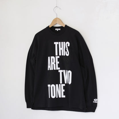Printed Cross Crewneck L/S T - This Are｜Black