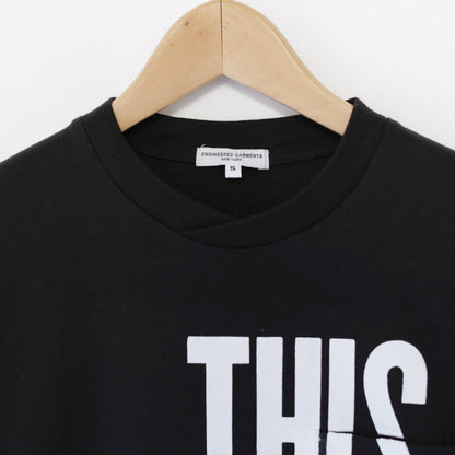 Printed Cross Crewneck L/S T - This Are｜Black