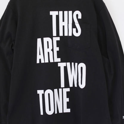 Printed Cross Crewneck L/S T - This Are｜Black