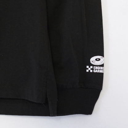 Printed Cross Crewneck L/S T - This Are｜Black