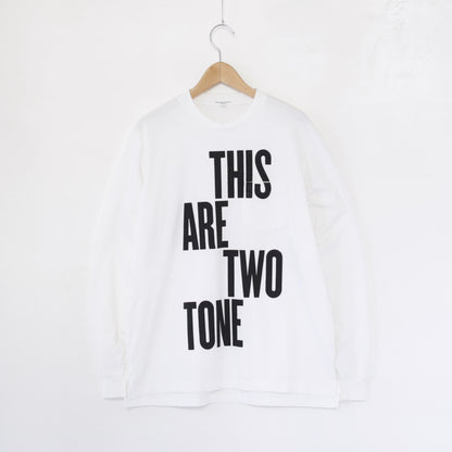 Printed Cross Crewneck L/S T - This Are｜White
