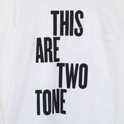 Printed Cross Crewneck L/S T - This Are｜White
