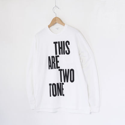 Printed Cross Crewneck L/S T - This Are｜White