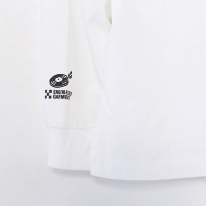 Printed Cross Crewneck L/S T - This Are｜White