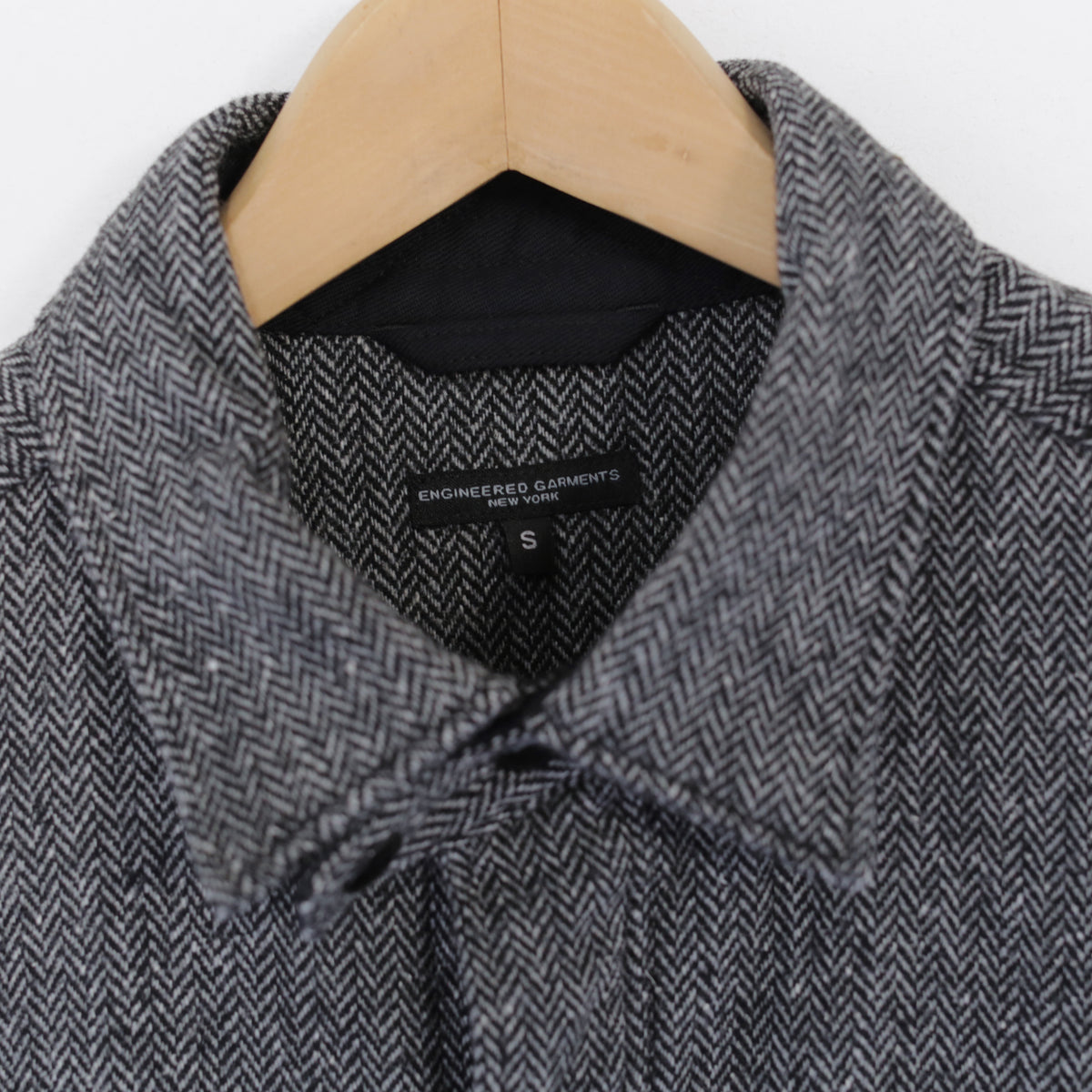 Stag Shirt Jacket - Poly Wool Herringbone｜Grey