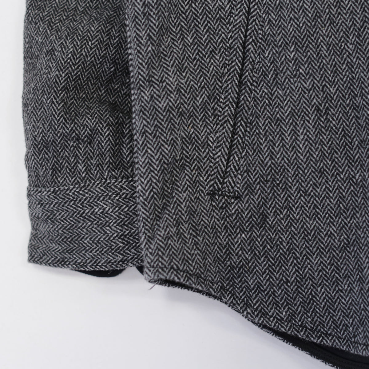 Stag Shirt Jacket - Poly Wool Herringbone｜Grey
