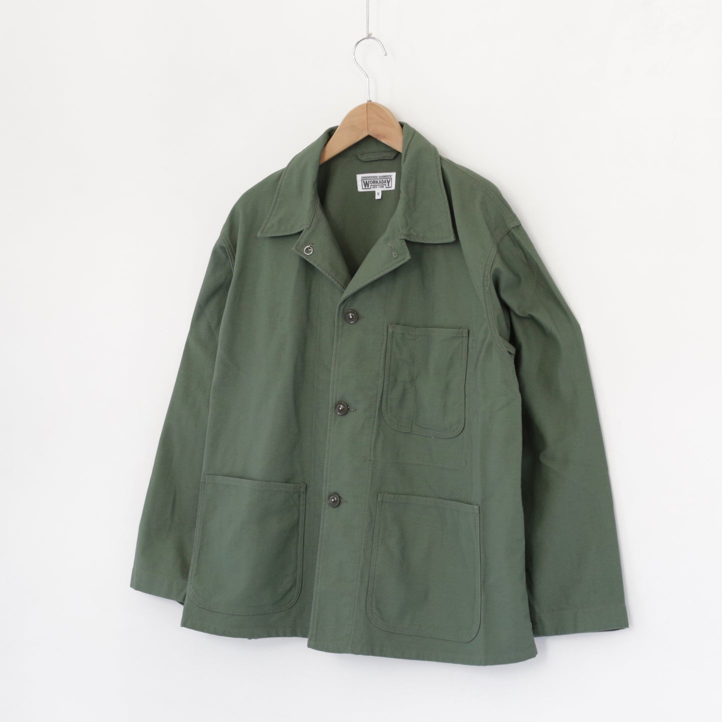 Utility Jacket - Cotton Reversed Sateen｜Olive
