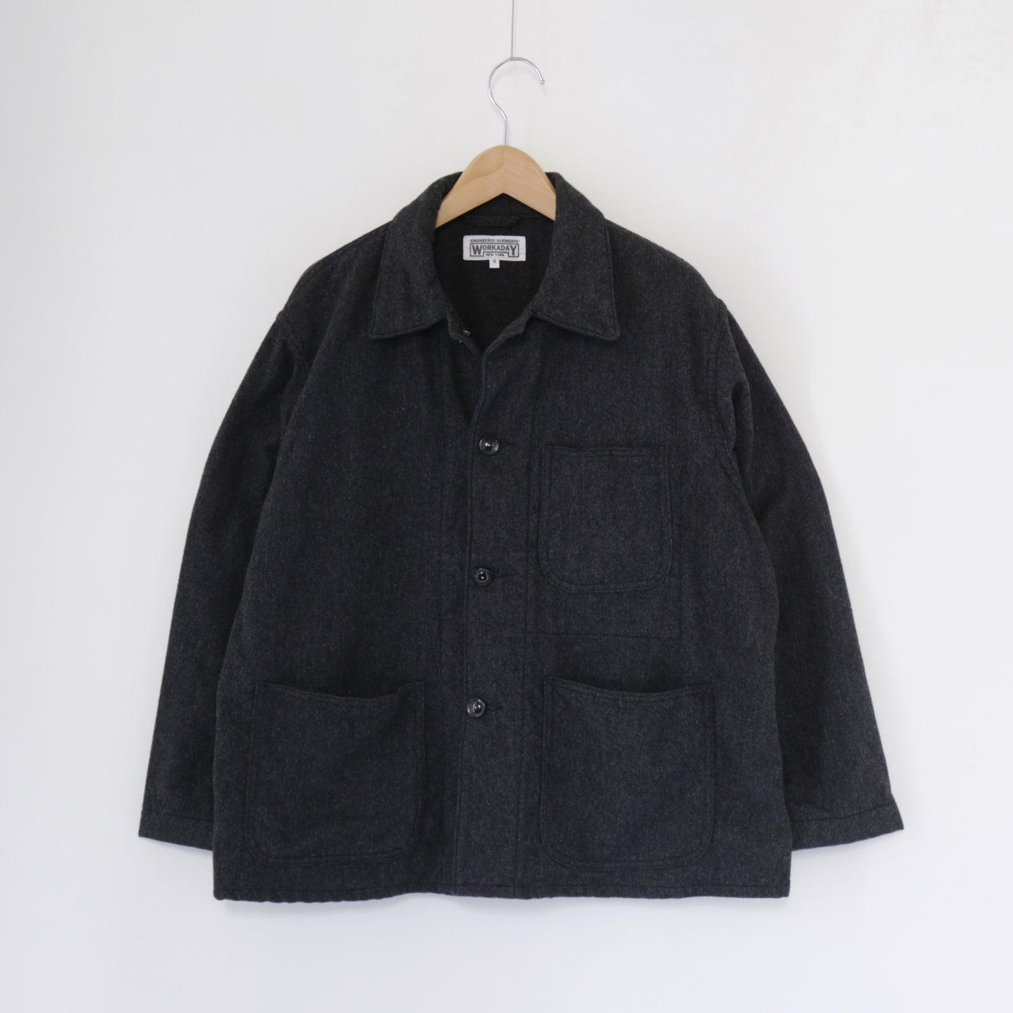 Utility Jacket - Worsted Wool Flannel｜Charcoal