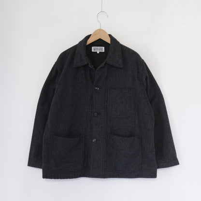 Utility Jacket - Worsted Wool Flannel｜Charcoal