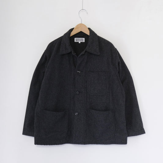 Utility Jacket - Worsted Wool Flannel｜Charcoal