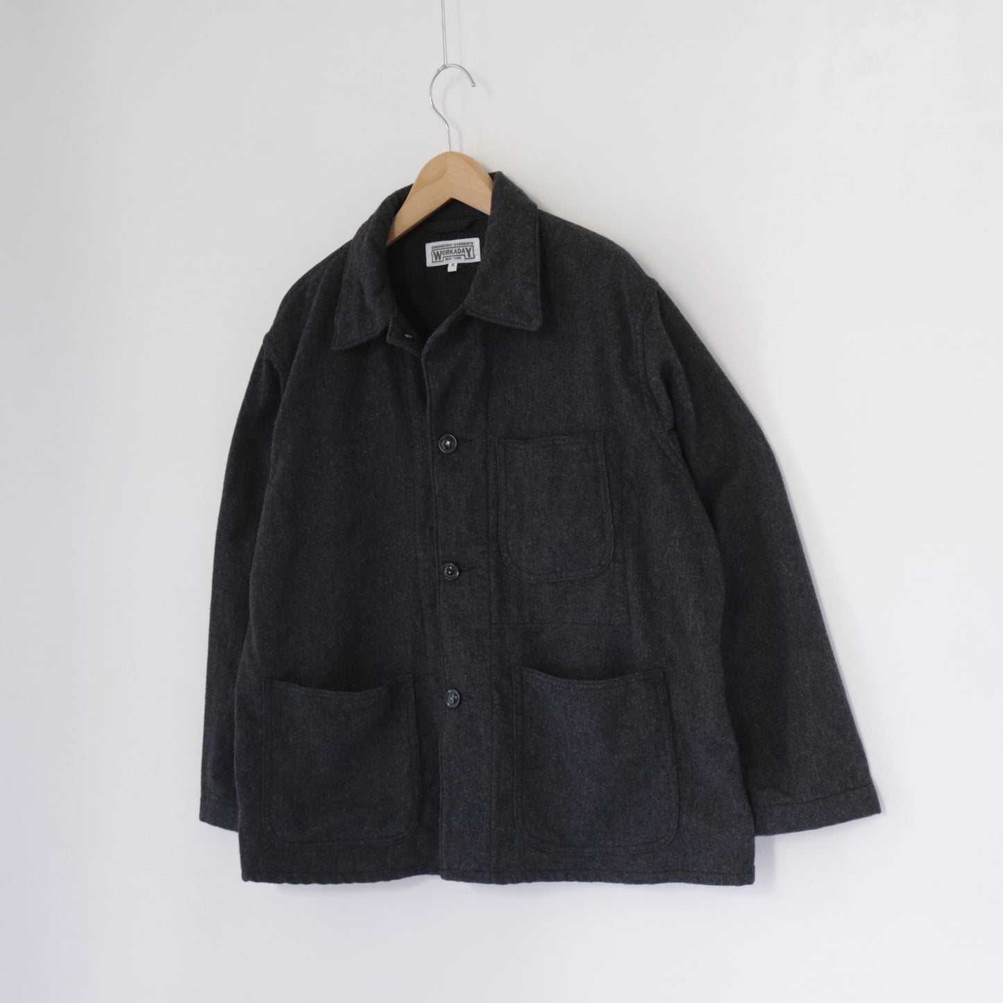 Utility Jacket - Worsted Wool Flannel｜Charcoal