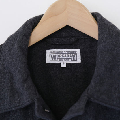 Utility Jacket - Worsted Wool Flannel｜Charcoal