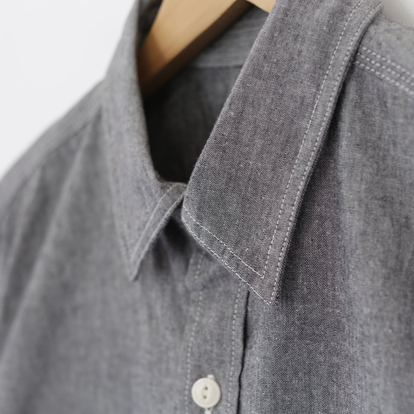 Work Shirt - Cotton Chambray｜Grey
