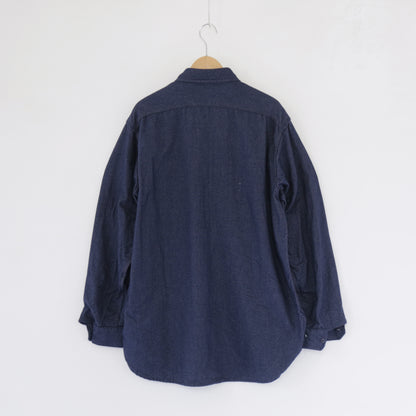 Work Shirt - Cotton Denim Flannel｜Indigo