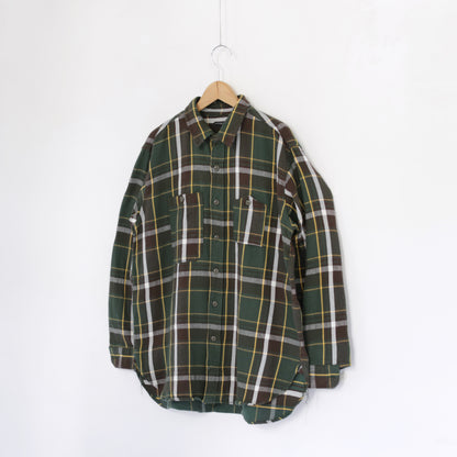 Work Shirt - Cotton Heavy Twill Plaid｜Olive/Brown