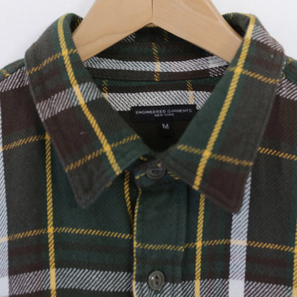 Work Shirt - Cotton Heavy Twill Plaid｜Olive/Brown