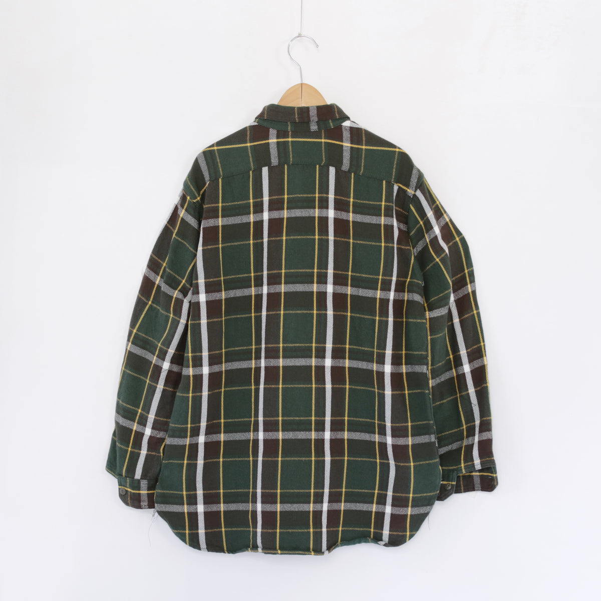Work Shirt - Cotton Heavy Twill Plaid｜Olive/Brown