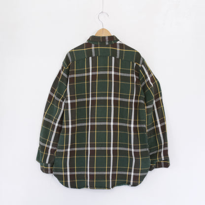 Work Shirt - Cotton Heavy Twill Plaid｜Olive/Brown