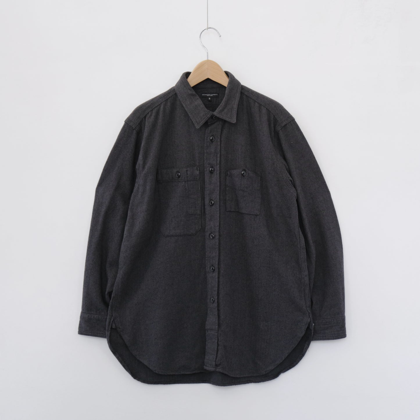 Work Shirt - Cotton Herringbone Flannel｜Dk.Grey