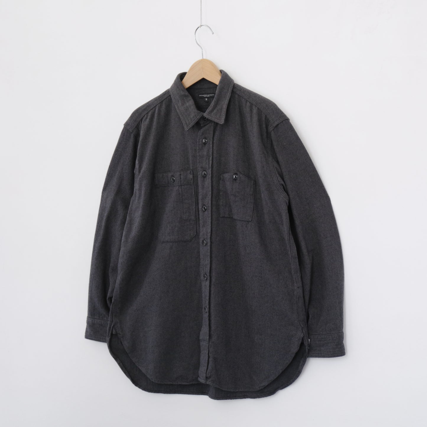 Work Shirt - Cotton Herringbone Flannel｜Dk.Grey