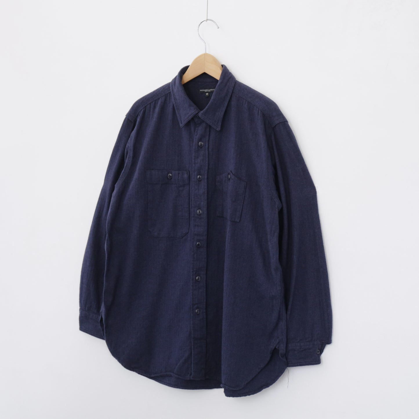 Work Shirt - Cotton Herringbone Flannel｜Navy