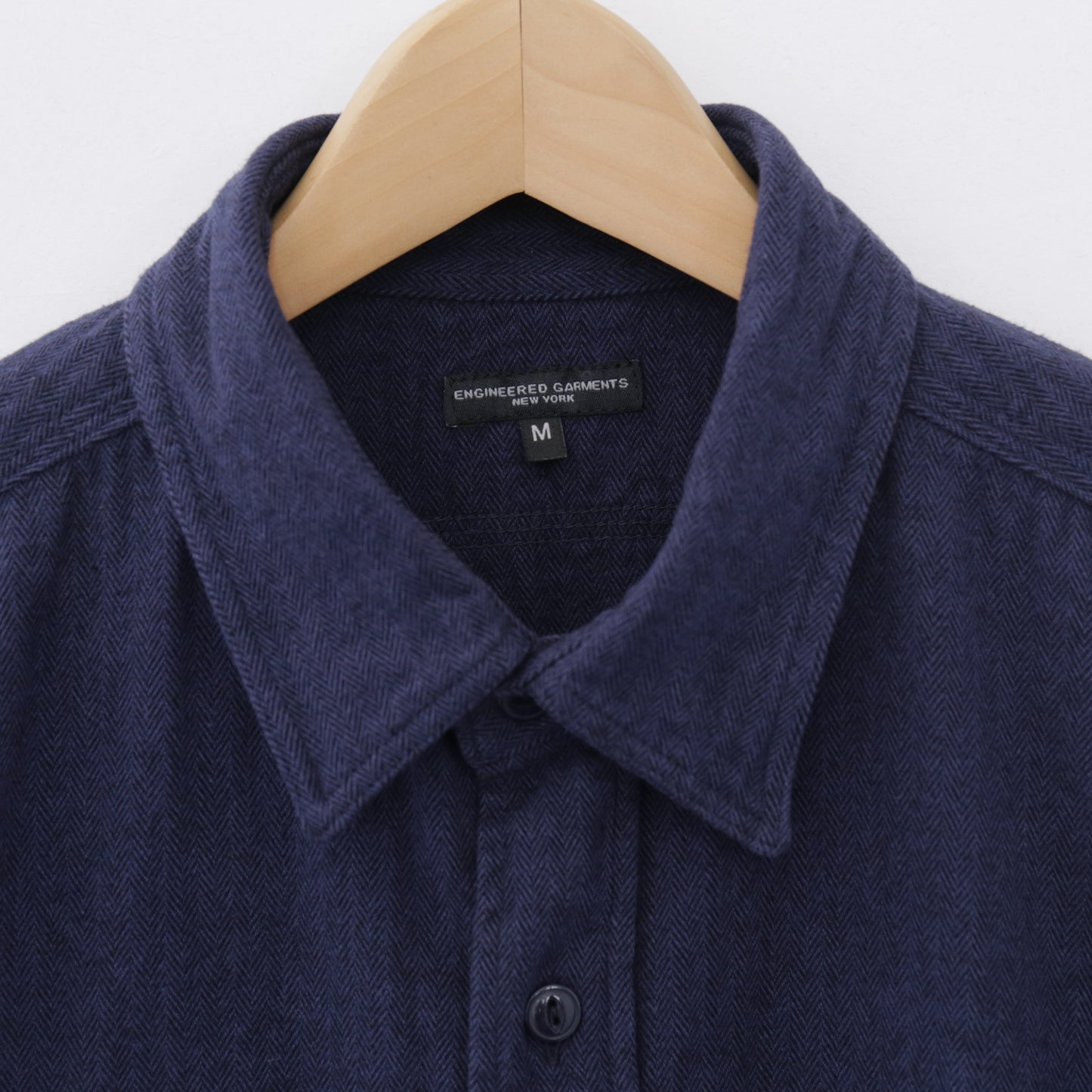 Work Shirt - Cotton Herringbone Flannel｜Navy