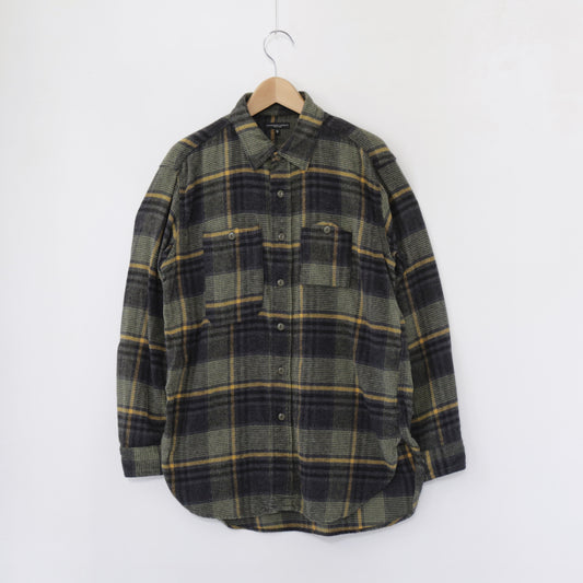 Work Shirt - Cotton Plaid Flannel｜Yellow/Grey