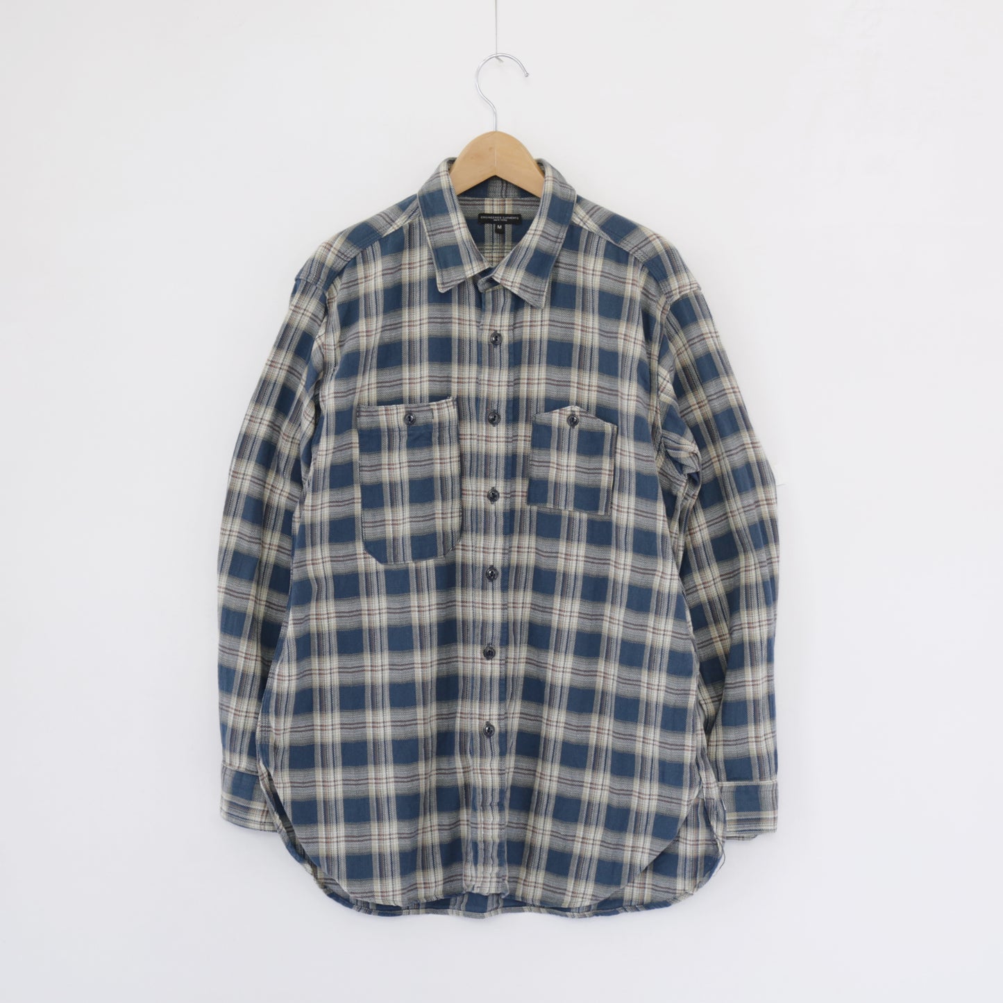 Work Shirt - Cotton Plaid Jacquard｜Navy