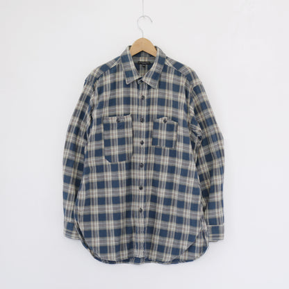 Work Shirt - Cotton Plaid Jacquard｜Navy