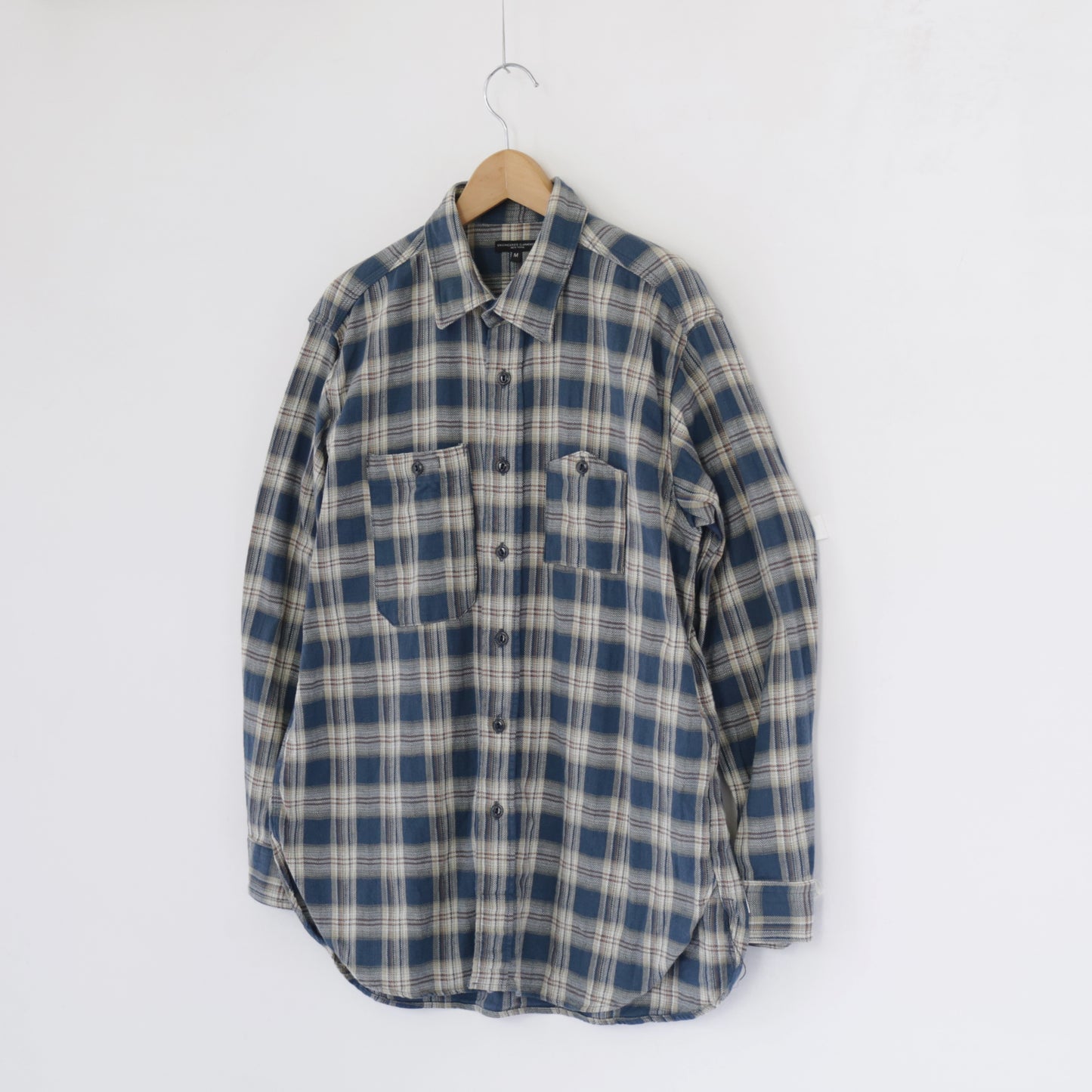 Work Shirt - Cotton Plaid Jacquard｜Navy