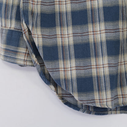 Work Shirt - Cotton Plaid Jacquard｜Navy