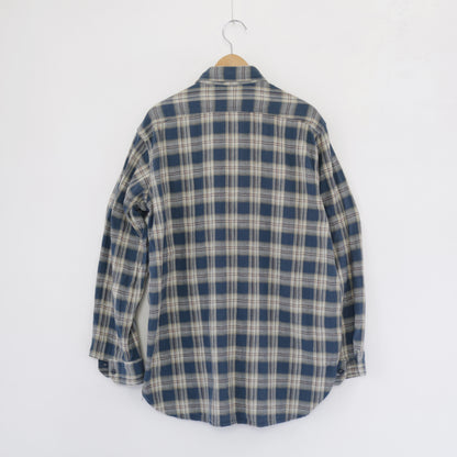 Work Shirt - Cotton Plaid Jacquard｜Navy