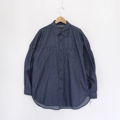 Work Shirt - Cotton Denim Shirting｜Indigo